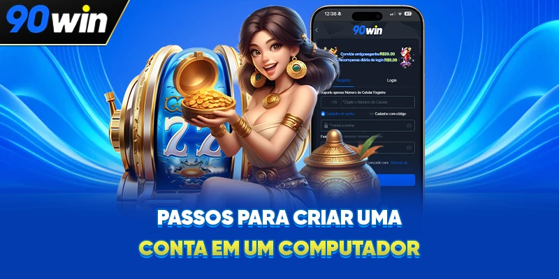 Passos para criar uma conta em um computador