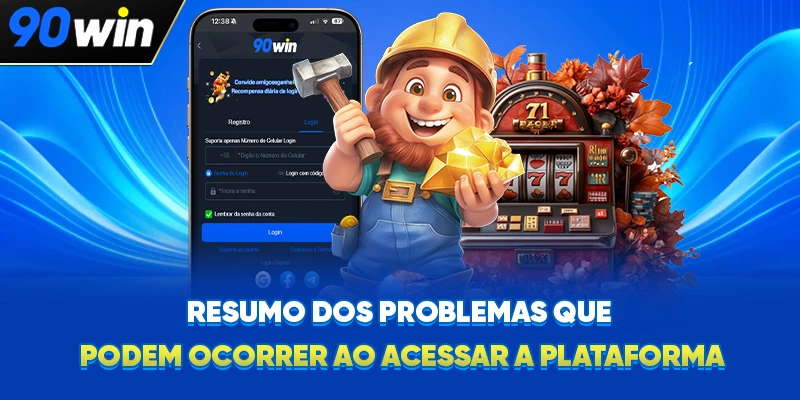 Resumo dos problemas que podem ocorrer ao acessar a plataforma Resumo dos problemas que podem ocorrer ao acessar a plataforma